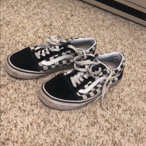 Checkered old skool vans